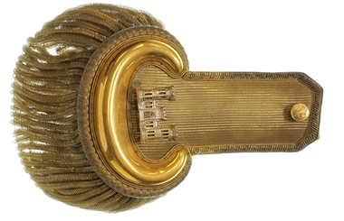 A decorative gold epaulette